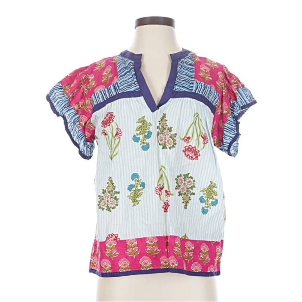 THML retro tablecloth print blouse small - Picture 2 of 2